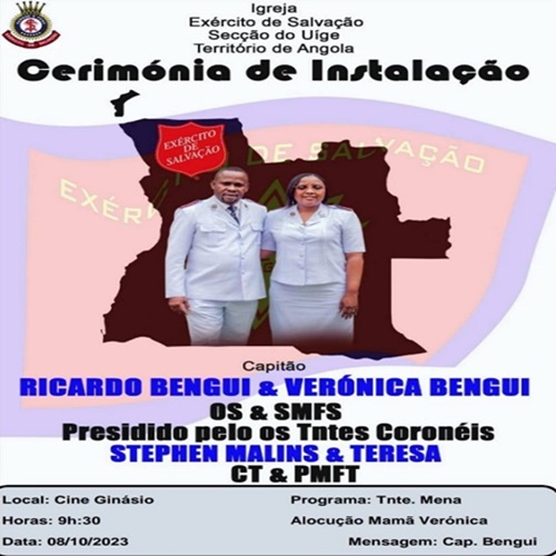 CEREMÓNIA DE INSTALAÇÃO DOS LÍDERES DA SECÇÃO 